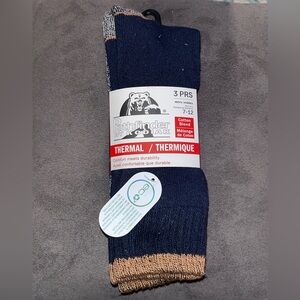 NWT Mens Pathfinder by Kodiak 3-Pack Thermal Wool Socks